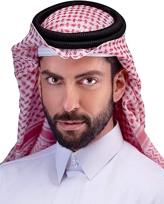 Mazhar Arab scarf | Keffiyeh | Shemagh with black ring | Igal for men.. Nigeria's e-commerce leader delivers unmatched variety and value to your doorstep in just 5-8 days.