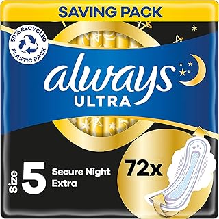 Always Ultra-Safe night towels (size 5) Wings, super absorbent and ultra fine, suitable for menstrual periods, 72 towels (18 × 4).. Experience shopping without limits at DIAYTAR NIGERIA, where affordability meets convenience in just days.