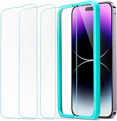 ESR tempered glass screen protector for iPhone 6.1 Pro 2022 (transparent) - 3 -room pack.. Experience the joy of convenient shopping with DIAYTAR NIGERIA's vast selection and quick delivery service.