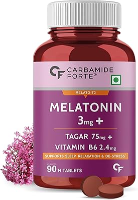 Carbamide strong melatonin 3 mg with Tagara 75 mg Sleep help - 90 tablets.. DIAYTAR NIGERIA: Where shopping dreams become reality with affordable prices and prompt shipping.