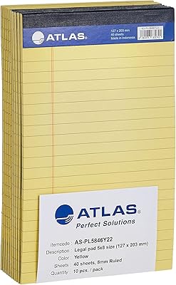 Atlas writing notebook, 40 sheets, legal rule, 10 pieces, yellow.. Explore a world of choices with DIAYTAR NIGERIA's vast catalog and budget-friendly nationwide shipping.