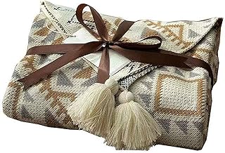 Faono False Kashmir Decorative cover, classic beige bohemian blanket, woven colored chenille blanket, shawl blank, cashmere cover for sofa.. DIAYTAR NIGERIA: Bringing quality products to every Nigerian home at prices everyone can afford.