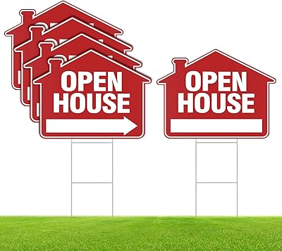 Anzeke Panels for open doors (pack of 5) - Large superior quality panels 24 "x 18" for open doors for real estate with major challenges - double -sided professional panels for real estate agent with directional arrows, waterproof, UV printing.. No stress, no delays — DIAYTAR Nigeria is your trusted shopping partner.