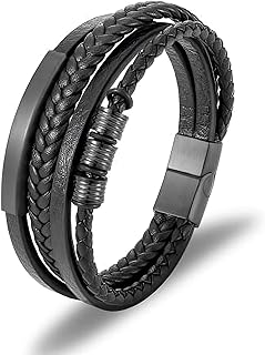 True leather bracelet for men flow | Stainless steel with bracelet.. Your complete shopping solution, DIAYTAR NIGERIA delivers variety and value within the week.