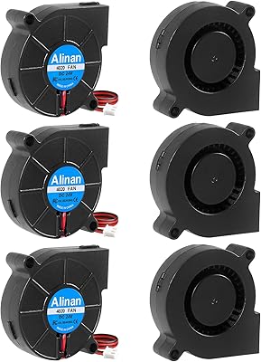 Alinan 6 Pieces 4020 Cooling fan without broom 24 volts, 40 x 40 x 20 mm, length of the cable 30 cm, double ball bearing, 2 -pin terminal.. DIAYTAR NIGERIA provides endless shopping possibilities with affordable prices and prompt delivery service.