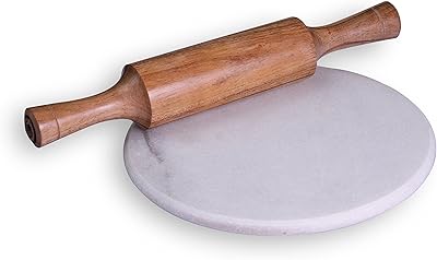 Bbg White Bellan Chakla (diameter 9" or 23 cm) non-slip base.. DIAYTAR NIGERIA: Where value shopping meets reliable 5-8 day delivery across the nation.