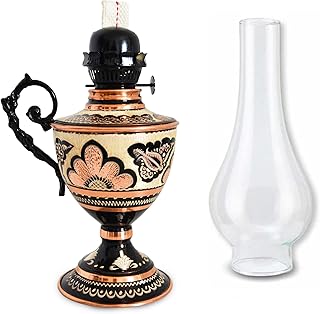 Copper oil lamp, kerosene lamp, decorative brass wick lamp, brass kerosene lantern, hand -made, rustic brass (diamond, large).. Shop the future with DIAYTAR NIGERIA - thousands of products, unbeatable prices, delivery within a week.