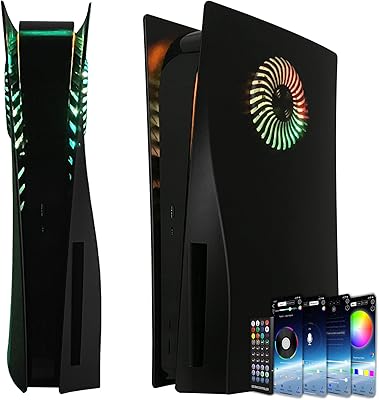 PS5 controller cover with RGB light strip and Dobewingdelou's coolant anti-dust filter +400 LED effect controller cover for PlayStation 5 Disc Edition Decor Decor Kit Black DIY Accessories.. Shop efficiently with DIAYTAR NIGERIA, offering thousands of products at unbeatable prices delivered promptly.