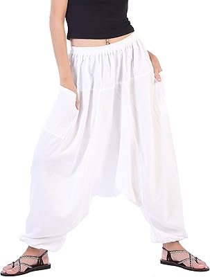 Whitewhale men women cotton cotton hippie boho gypsy aladdin yoga pants.. DIAYTAR NIGERIA provides endless shopping possibilities with affordable prices and prompt delivery service.