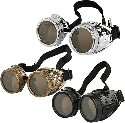 3 -room steampunk glasses, vintage vintage vintage vintage cosplay glasses Gothic cyberpunk glasses for Halloween costume.. From fashion trends to home essentials — find it on DIAYTAR Nigeria.