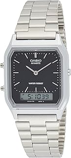 Casio unisex quartz watch for adults, analog-numeric display and stainless steel bracelet.. Experience budget-friendly shopping at DIAYTAR NIGERIA, Nigeria's premier online marketplace with quick delivery.