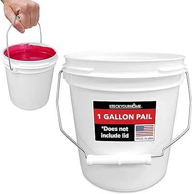Plastic bucket all use of 1 gallon with handle (lid not included), small bucket of paint, bucket of anti -rust paint, paint bucket resistant to odors and chemicals, versatile bucket of 128 liquid ounces with metal handle.. Unlock a world of affordable products with DIAYTAR NIGERIA's expansive e-commerce platform.