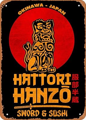 Retro metal film poster, tin sign from the Hattori Hanzo Japan collection, Murale artistic decoration, 8x12 inch.. From checkout to your doorstep in less than a week — DIAYTAR Nigeria.