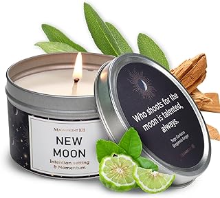Magnificent aromatherapy moon candle 101 - sage, bergamot, sandalwood and natural flavored tin wax.. Your trusted shopping partner, DIAYTAR NIGERIA offers extensive selection with quick delivery options.