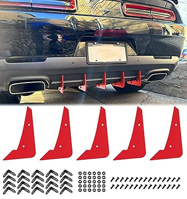 V3 aluminum rear diffuser kit for Dodge Challenger 2015 - 2021 RT, SXT, Hellcat models, lower rear accessories/distributor kit (red).. Transform your online shopping experience with DIAYTAR NIGERIA's affordable and diverse marketplace.