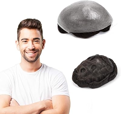 GexWorldwide Gex 62 Colors Toupet For Men 0.04 mm Ultra -fine skin V 8x10 inches Human Hair Hair Postica Replacement Systems of Toupet For Men's Dark Brown Wig (#2).. DIAYTAR NIGERIA: Your partner in affordable online shopping with reliable 5-8 day shipping nationwide.