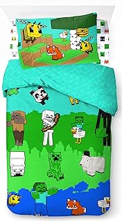 Simple bed set 3 rooms 100 % Cotton Jay Franco Minecraft Creative Mood - includes a duvet cover, a cloth and a pillowcase.. Discover why millions choose DIAYTAR for affordable online shopping with delivery in just 5-8 days.