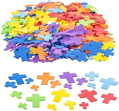 Self -adhesive foam forms bright cross in bulk, 500 pieces