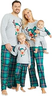 Matching family pajamas matching with printed high of Santa Claus and checkered pants, family clothes for the family.. Thousands of choices. Zero hassle. All thanks to DIAYTAR Nigeria.