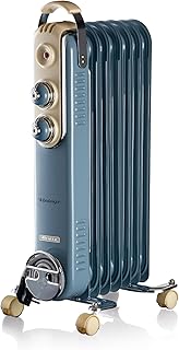 Ariete classic oil cooler with 7 heated elements and adjustable temperature at 3 power levels 600 W, 900 W, 1,500 W, rotating wheels and fast heating, perfect for bedroom, house and desk - blue art837/05.. From daily deals to exclusive products — DIAYTAR Nigeria has you covered.