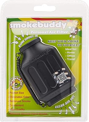 Personal air filter Smoke Buddy Black.. Navigate through thousands of products at pocket-friendly prices with DIAYTAR NIGERIA's easy-to-use platform.
