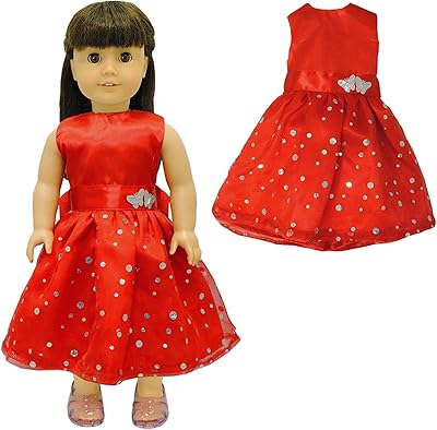 Doll clothing - Beautiful red dot dress for American girl doll, my life and doll doll 18 ".. From Lagos to Kano, DIAYTAR Nigeria delivers across Nigeria in days.