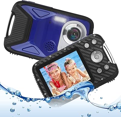 Hegumen's waterproof digital camera for children, FHD 1080p, 8x digital zoom, 16MP submarine camera for adolescents/beginners (blue).. Shopping has never been easier — DIAYTAR Nigeria delivers it all in 5–8 days.