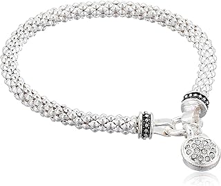 Bracelet set with round silver crystals of nine west single size.. With DIAYTAR Nigeria, your wishlist becomes reality, fast.