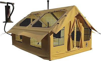 RBM Outdoors Panda Air Large Inflatable camping tent for 4 to 8 people - Outdoor tents for camping, waterproof, easy installation - Hot canvas tent with stove jack - inflatable tent - 4 -season glamping tents.. DIAYTAR NIGERIA: Empowering Nigerians with access to affordable products and reliable 5-8 day delivery.