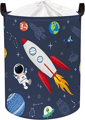 Linen basket Classyle Rocket Astronaut 45 liters for bedroom, waterproof and foldable with tightening cord, 14.2 x 17.7 inches.. Explore the biggest product variety online — only at DIAYTAR Nigeria.