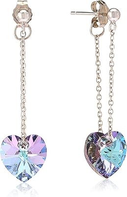 Pendant earrings in Sterling Violet Sterling for Women, Silver, Crystal, Swarovski.. Shop for less and receive more with DIAYTAR NIGERIA's expansive e-commerce platform and nationwide delivery.