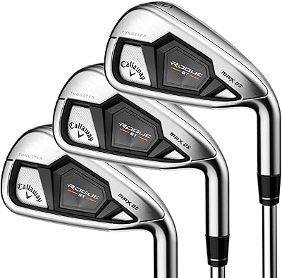 Set of Calaway Golf Rogue St Max OS (right hand, steel handle, regular cable, iron 5 - PW).. DIAYTAR NIGERIA delivers on convenience and affordability with our reliable nationwide shipping.