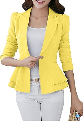 Open blazer jacket with long sleeves for women, plain color, large size.. DIAYTAR NIGERIA: Redefining e-commerce with affordable prices and reliable nationwide shipping.