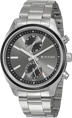 Titan for men 'Neo' Mode / relaxed / Business / Luxury mineral quartz dial - Leather / brass and silver.. Shop with purpose at DIAYTAR NIGERIA and discover a world of products at budget-friendly prices.