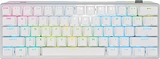 Small keyboard of game mechanical Corsair K70 RGB Pro with Cherry MX interchangeable switches and double PBT keys for PC, Mac, Mobile and PlayStation, English design, white.. Discover shopping reimagined with DIAYTAR NIGERIA's extensive catalog and 5-8 day delivery service.