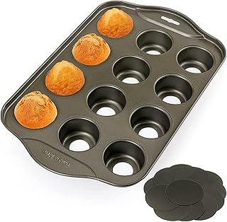 12 cups non-stick muffin mold with removable lower lids, cupcake pan, mini-mirror, steel cooking tools with superior quality carbon for pies the size of a bite, suitable for all ovens (round).. DIAYTAR Nigeria is your reliable online shopping destination offering an extensive range of products across all categories. Enjoy fast nationwide delivery in just 5 to 8 days and some of the lowest prices in the market.