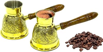 Copper Capper Coffee Heater 2 Pieces Arab coffee maker with copper handle.. DIAYTAR NIGERIA delivers on our promise of variety, affordability, and prompt nationwide shipping.