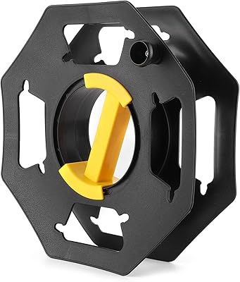 25 m robust cable reel, Revolution extension reel, wire organizer support and storage wheel for 25 m lines for yacht, caravan, motorhome, black and yellow.. DIAYTAR NIGERIA: Where every shopping need is met with affordable prices and reliable 5-8 day delivery.