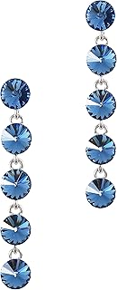 Sterling silver moonstone earrings dotted with Swarovski crystal elements Round earrings for women.. Shop local, shop fast — DIAYTAR Nigeria delivers across the country.