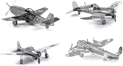 Set of 4 models of 3D aircraft cut in laser: Avro Lancaster Bomber, Mitsubishi Zero, F4U Zero, P-51 Mustang.. Shop the future with DIAYTAR NIGERIA - thousands of products, unbeatable prices, delivery within a week.