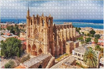 Cathedral Lala Mustafa Pasha de Saint-Nicolas à Gazi Magosa 1000 Pieces Wooden puzzle for adults DIY decompression children educational puzzles creative games toy gifts interior decoration.. DIAYTAR NIGERIA revolutionizes online retail with our vast selection and cost-effective delivery options.