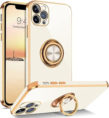 Bentoben IPhone 12 Pro Max shell, iPhone 12 Pro MAX iPhone Case with support ring, rotating crutch, flexible TPU, shock resistant, for women, girl, man, boy, square, phone shell for iPhone 12 pro Max, white.. DIAYTAR NIGERIA provides endless shopping possibilities with affordable prices and prompt delivery service.