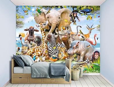 Walltastic wall jungle safari 12 panels with adhesive 244 x.. Unlock access to a wide range of products with DIAYTAR NIGERIA's affordable e-commerce platform.