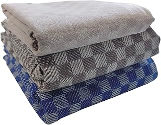 100 % cotton kitchen tea towels | Kitchen tea towels and ultra soft and super absorbent tea towels | (3) table cleaning rags (50 cm x 100 cm) (multicolored).. DIAYTAR NIGERIA combines the largest product selection with affordable prices and reliable delivery.