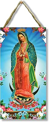 virgin wooden panel of guadalupe queen of mexico (4" x 8").. Order today, receive this week — shopping with DIAYTAR Nigeria is that simple.