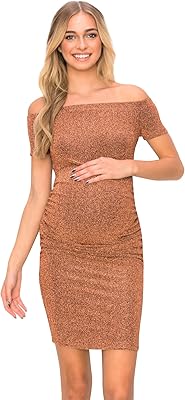 Lurex maternity dress - luxurious maternity dress with bare shoulders for all occasions (made in the United States).. DIAYTAR NIGERIA makes quality accessible with our affordable prices and dependable delivery service.