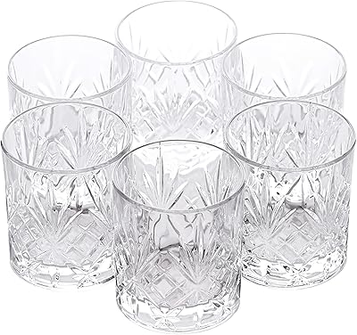 Set of 6 RCR Melodia crystal glass cups, 230 ml capacity, transparent 25935020006.. DIAYTAR NIGERIA delivers more than expected with our extensive catalog and 5-8 day delivery service.
