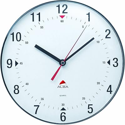 Alba magnetic wall clock 25 cm of horklasmag, black and white.. DIAYTAR NIGERIA: Creating access to affordable products for every Nigerian with our swift delivery service.
