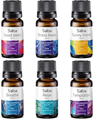 Set of 6 mixtures of essential oils - the aromatherapy diffuser mixes oils for sleep, mood, breathing, love, well -being, stress relief - 4 red balls.. DIAYTAR NIGERIA brings the joy of affordable shopping to your fingertips with delivery in less than 8 days.