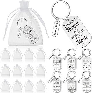 Letty keychain "thank you", 12 pieces, keychain "make difference" for colleagues, nurse, teacher, one size.. Get more for less on DIAYTAR Nigeria — Nigeria’s favorite e-commerce platform.